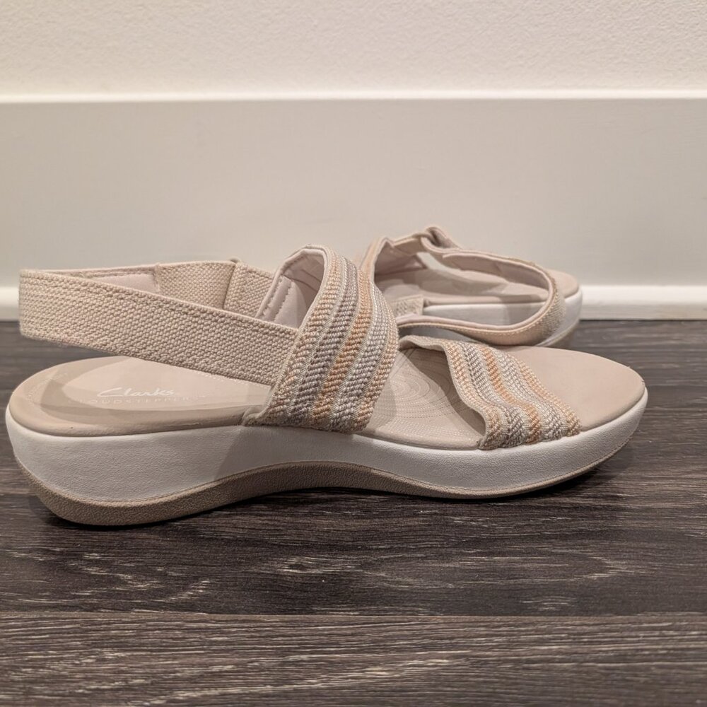 Clarks Cloudsteppers Arla Stroll Women's Sandals in Beige Combination - Picture 6 of 8